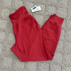NWT M old navy high waisted power soft 7/8 jogger burnt orange sienna